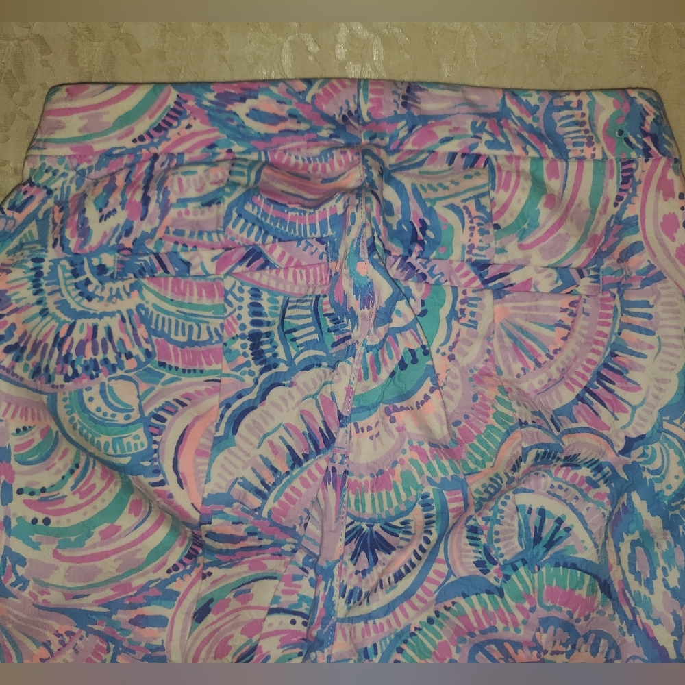Lilly Pulitzer Kelly Skinny Ankle Pants Happy As A Clam Sz 0 - Picture 6 of 8